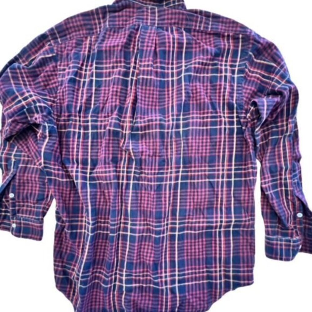 Ralph Lauren Blake Flannel Shirt Men's Size Large Red Blue Plaid Long Sleeve - Picture 5 of 9